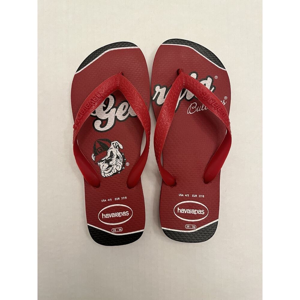 UGA Bulldogs Havaianas Women's Flip Flops Sandal Red US 4/5 EU 37/38